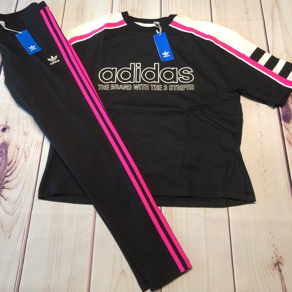 LAST ONE new adidas leggings tshirt set large - Picture 2 of 5